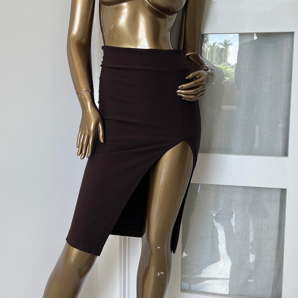 Brand New Hot Miami Styles Black Pencil Skirt with Slit